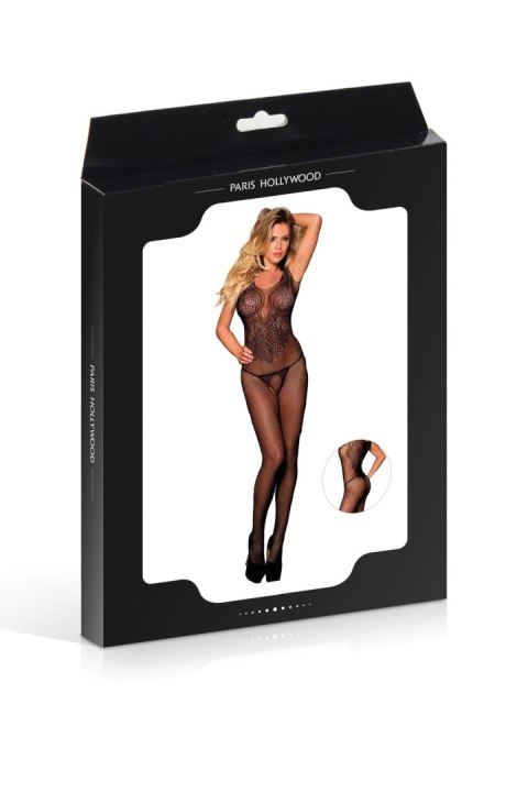 Bodystocking z otwartym krokiem - SUIT H3245 BLACK TU (Size: TU) Paris Hollywood