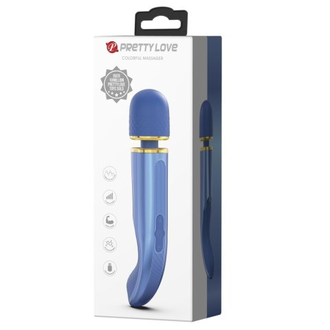 Wibrator, Masażer - Colorful Massager Blue, 7 vibration functions 5 levels of speed control Pretty Love