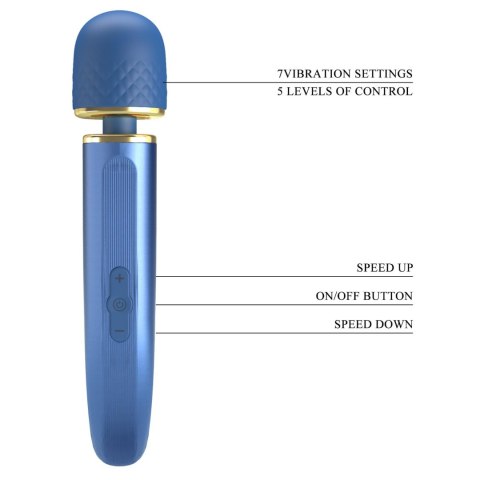 Wibrator, Masażer - Colorful Massager Blue, 7 vibration functions 5 levels of speed control Pretty Love