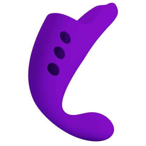 Wibrujaca nakładka na palec - FINGERING VIBRATOR GORGON Purple, 10 vibration functions Pretty Love