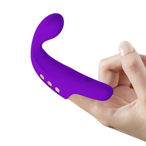 Wibrujaca nakładka na palec - FINGERING VIBRATOR GORGON Purple, 10 vibration functions Pretty Love