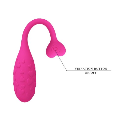 Wibrujące Jajko sterowane aplikacją - Fisherman Pink, 12 vibration functions Mobile APP remote control Pretty Love