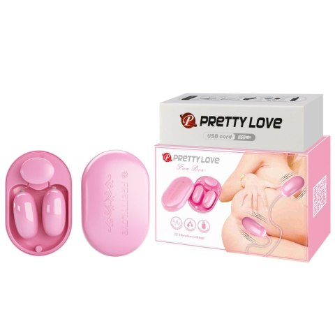 Wibrujące Jajko - Fun Box Pink, 12 vibration functions Pretty Love