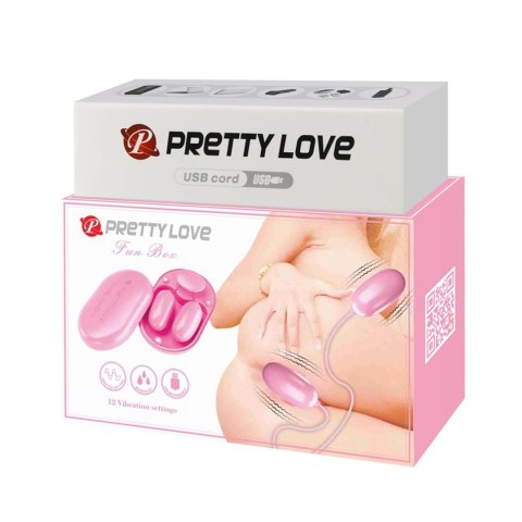 Wibrujące Jajko - Fun Box Pink, 12 vibration functions Pretty Love