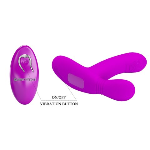 Wibrator punktu G i łechtaczki - Geri Purple, 12 vibration functions 3 licking settings Wireless remote control Pretty Love