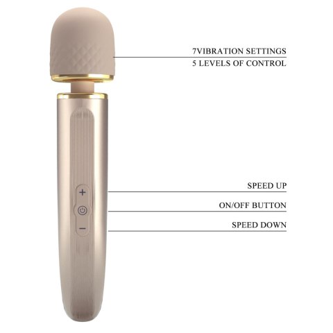 Wibrator, Masażer - Interesting Massager Gold 5 levels of speed control 7 vibration functions Pretty Love