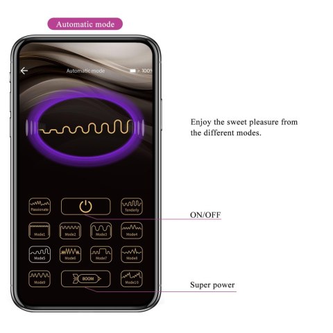 Wibrujace Jajko sterowane aplikacją - Jayleen, 12 vibration functions Mobile APP Long-distance Control Pretty Love