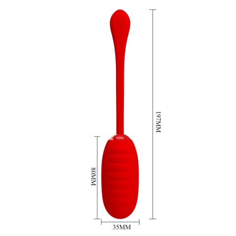 Wibrujące Jajko - KIRK EGG Red 12 function vibrations Pretty Love