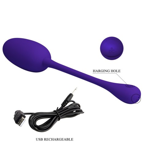 Wibrujace Jajko - KNUCKER Purple, 12 vibration functions Memory function Pretty Love