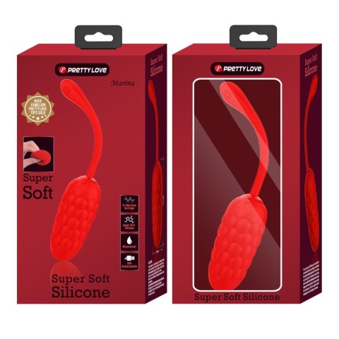 Wibrujące Jajko - MARINA EGG Red 12 vibration functions Pretty Love