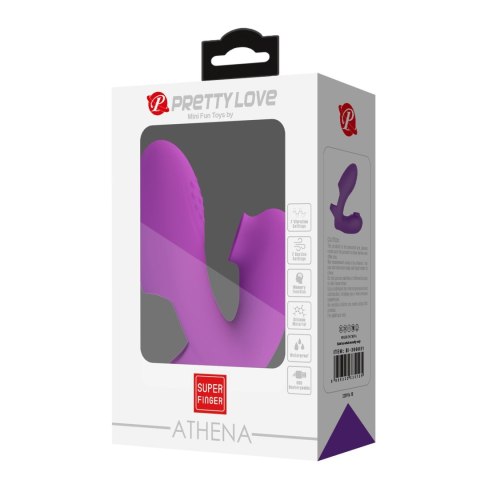 Wibrująca nakładka na palec - Super Finger ATHENA Purple, 7 vibration functions 7 tapping functions Memory function Pretty Love