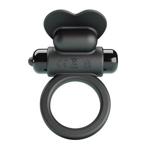 Wibrujący pierscień erekcyjny - VIBRANT PENIS RING DEBONAIRE Black, 10 vibration functions Pretty Love