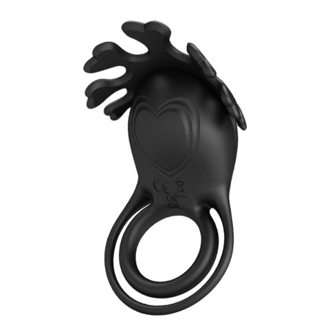 Wibrujący pierścień erekcyjny - VIBRANT PENIS RING RUBEN Black, 7 vibration functions Pretty Love