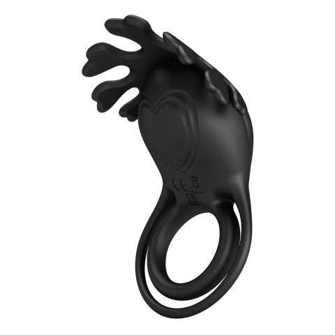 Wibrujący pierścień erekcyjny - VIBRANT PENIS RING RUBEN Black, 7 vibration functions Pretty Love