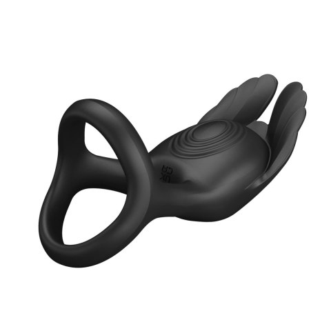 Wibrujacy pierścień erekcyjny - VIBRANT PENIS RING SILAS Black, 7 vibration functions Pretty Love