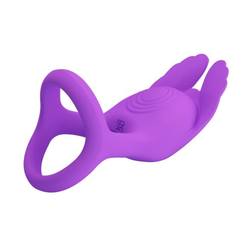 Wibrujacy pierscień erekcyjny - VIBRANT PENIS RING SILAS Black, 7 vibration functions Pretty Love