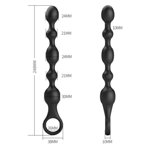 Wibrator Analny, koraliki analne - Van, 10 vibration functions Beaded Anal Vibrator! Pretty Love