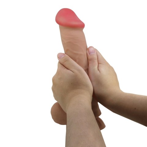 Dildo 26 cm - Sliding Skin 10,2'' Flesh Suction base Bendable TPR Baile