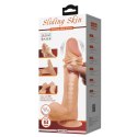 Wibrujące Dildo 24 cm - Sliding Skin 9,4'' Flesh Vibration Bendable Suction base TPR ABS Baile