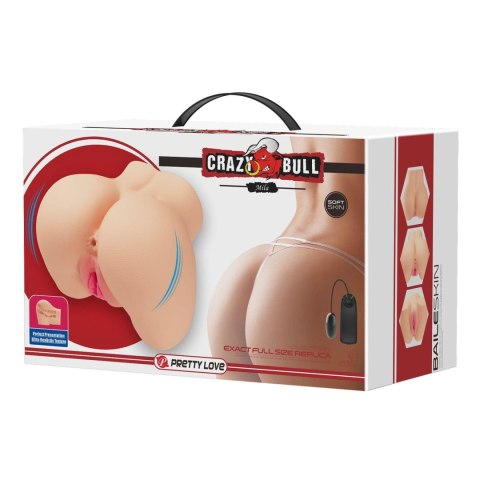 Masturbator - Mila, Vibration Double holes TPR ABS Crazy Bull