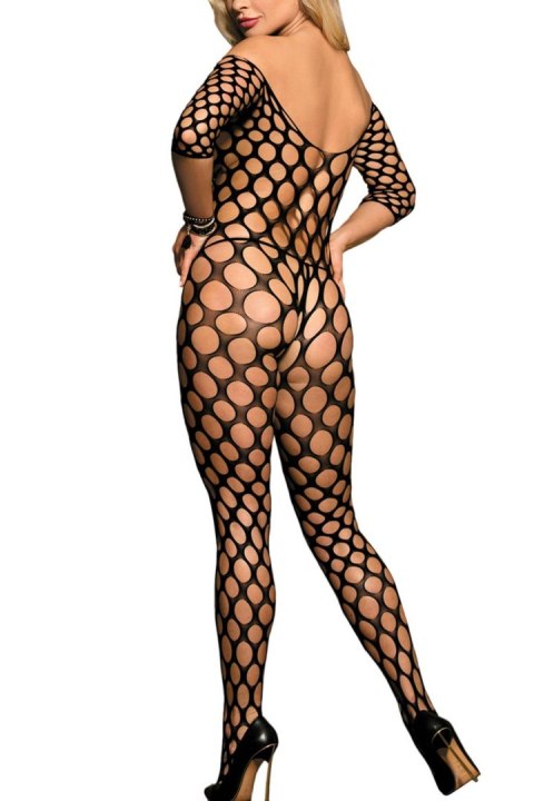 Bodystocking - OPEN COVERALL3015 BLACK (Size: TU) Paris Hollywood