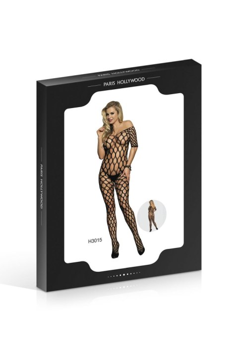 Bodystocking - OPEN COVERALL3015 BLACK (Size: TU) Paris Hollywood