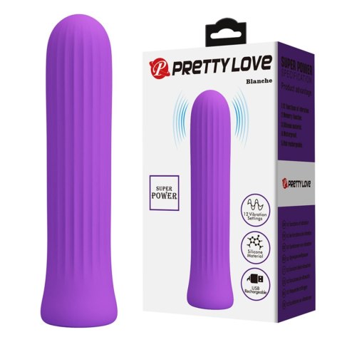 Wibrator - Blanche Dark Purple, 12 vibration functions Memory function Pretty Love