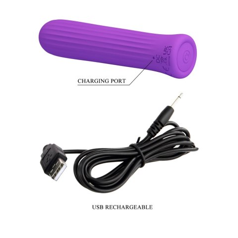 Wibrator - Blanche Dark Purple, 12 vibration functions Memory function Pretty Love