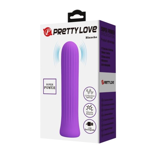 Wibrator - Blanche Dark Purple, 12 vibration functions Memory function Pretty Love