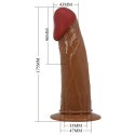 Wibrująca nakładka na penisa - HARNESS BRIEFS Starks Universal Strap-On Harness 6,9'' Vibration Dildo Light Brown