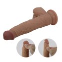 Wibrujace Dildo 21cm - Jonathan 8,3'' Light Brown, 3 vibration functions Thrusting Wireless remote control