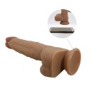 Wibrujace Dildo 21cm - Jonathan 8,3'' Light Brown, 3 vibration functions Thrusting Wireless remote control