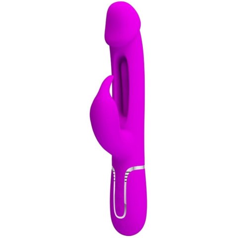 Wibrator Królik - Kampas Rabbit 3 in 1, multifunction vibrator with tongue violet Pretty Love