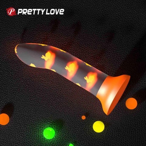 Dildo 17 cm świecące w ciemności - Magical Nightfall, Luminous Suction base Pretty Love