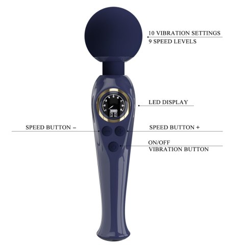 Wibrator - Skyler Blue, 10 vibration functions 9 speed levels Pretty Love