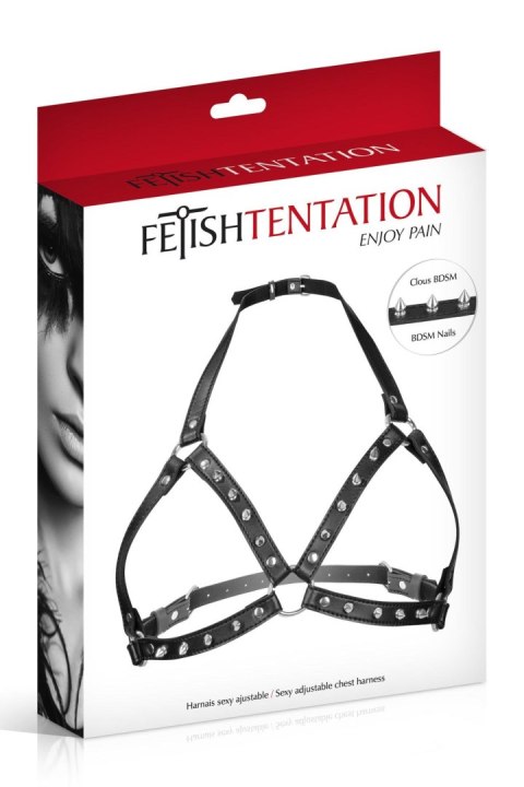 Uprząż w klimacie BDSM - SEXY CHEST HARNESS WITH PICS Fetish Tentation