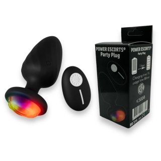 Wibrujący Korek Analny - Party Plug - Remote Plug Black, USB Rechargeable - 10 Functions