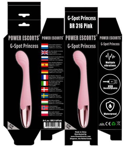 Wibrator punktu G - Pink - G Spot Princess - 18 Cm / 7 Inch Silicone G Spot Vibrator