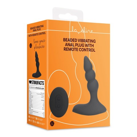 Beaded Vibrating Anal Plug with Remote Control Loveline