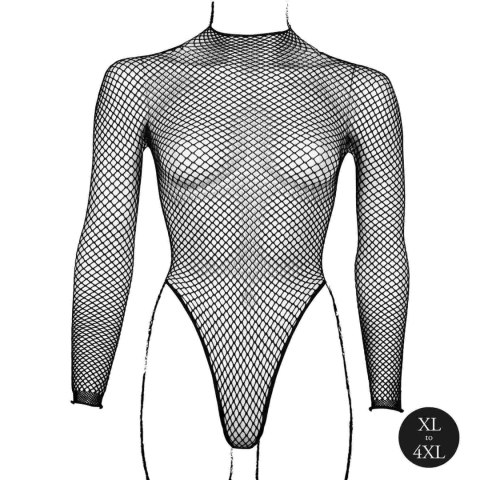 Body with fishnet structure and turtle neck. Le Désir