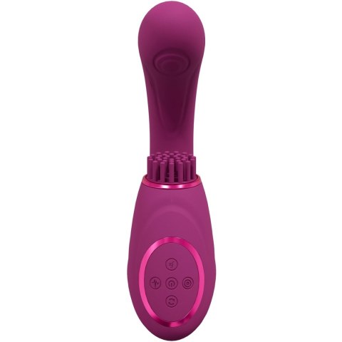 Wibrator punktu G - Gen - Rechargeable Triple Action G-Spot Vibrator with Pulse Wave and Vibrating Bristles - Pink Vive