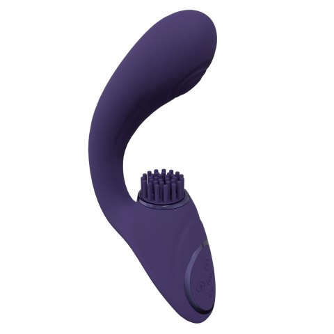 Wibrator punktu G - Gen - Rechargeable Triple Action G-Spot Vibrator with Pulse Wave and Vibrating Bristles - Purple Vive