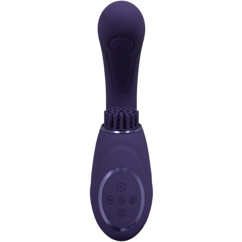 Wibrator punktu G - Gen - Rechargeable Triple Action G-Spot Vibrator with Pulse Wave and Vibrating Bristles - Purple Vive