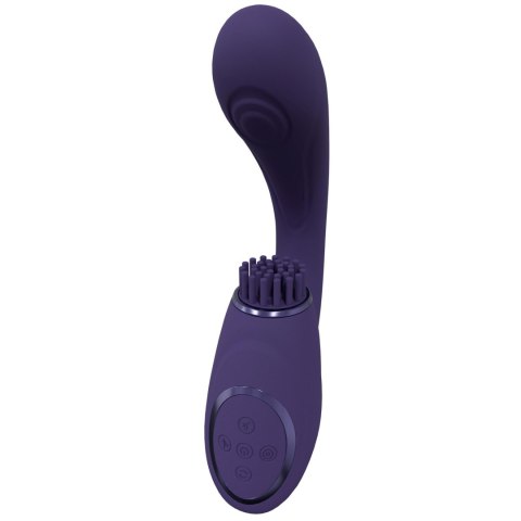 Wibrator punktu G - Gen - Rechargeable Triple Action G-Spot Vibrator with Pulse Wave and Vibrating Bristles - Purple Vive