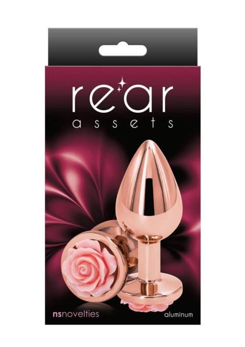 Korek analny Róża - Rose Buttplug Medium Pink NS Novelties