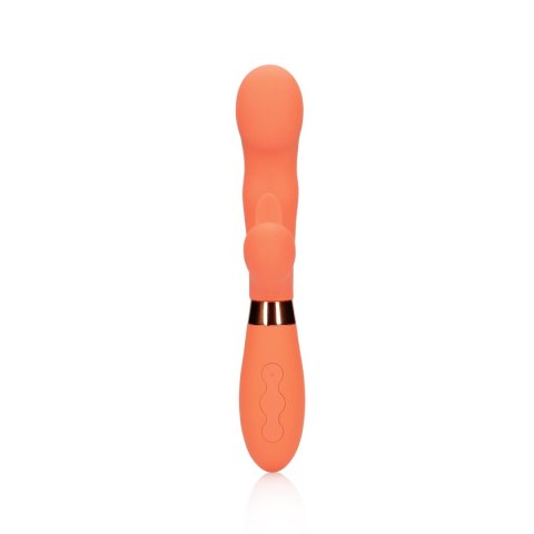 Silicone Rabbit Vibrator with Ribbed Clitoral Stimulator Loveline