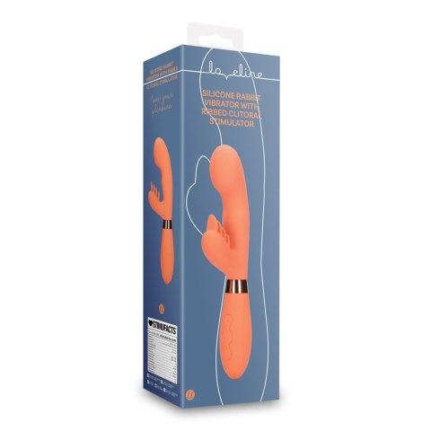 Silicone Rabbit Vibrator with Ribbed Clitoral Stimulator Loveline