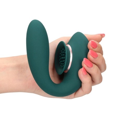 Twitch 3 - Rechargeable Vibrator & Suction - Silicone - 10 Speed - Forest Green Innovation