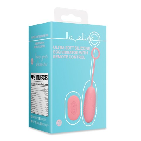 Ultra Soft Silicone Egg Vibrator with Remote Control Loveline