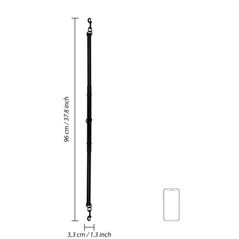 Metalowy drążek rozporowy BDSM 95cm - Adjustable Spreader Bar - Black Ouch!